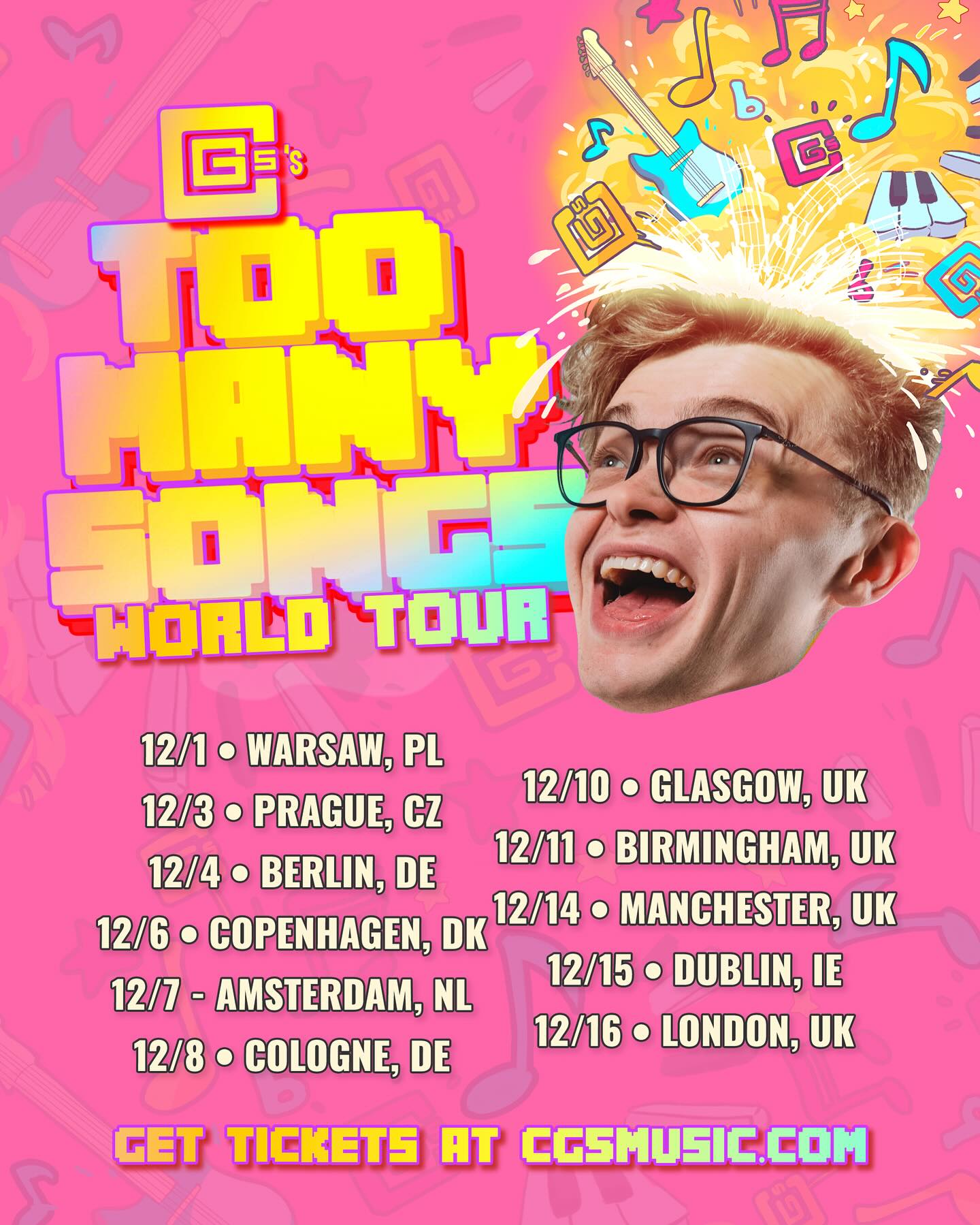 CG5 Too Many Songs Tour Poster 2026