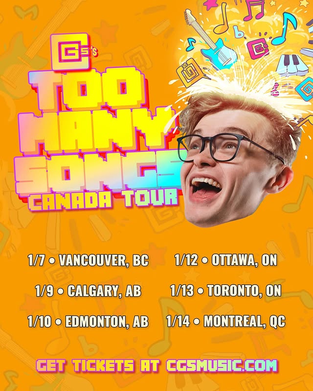 CG5 Too Many Songs Tour Poster 2026
